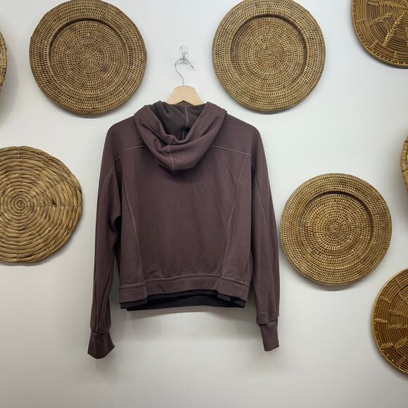 $90 Athleta Neutral Brown Recover Hoodie Sweatshirt XS Athleisure Activewear - Picture 2 of 7